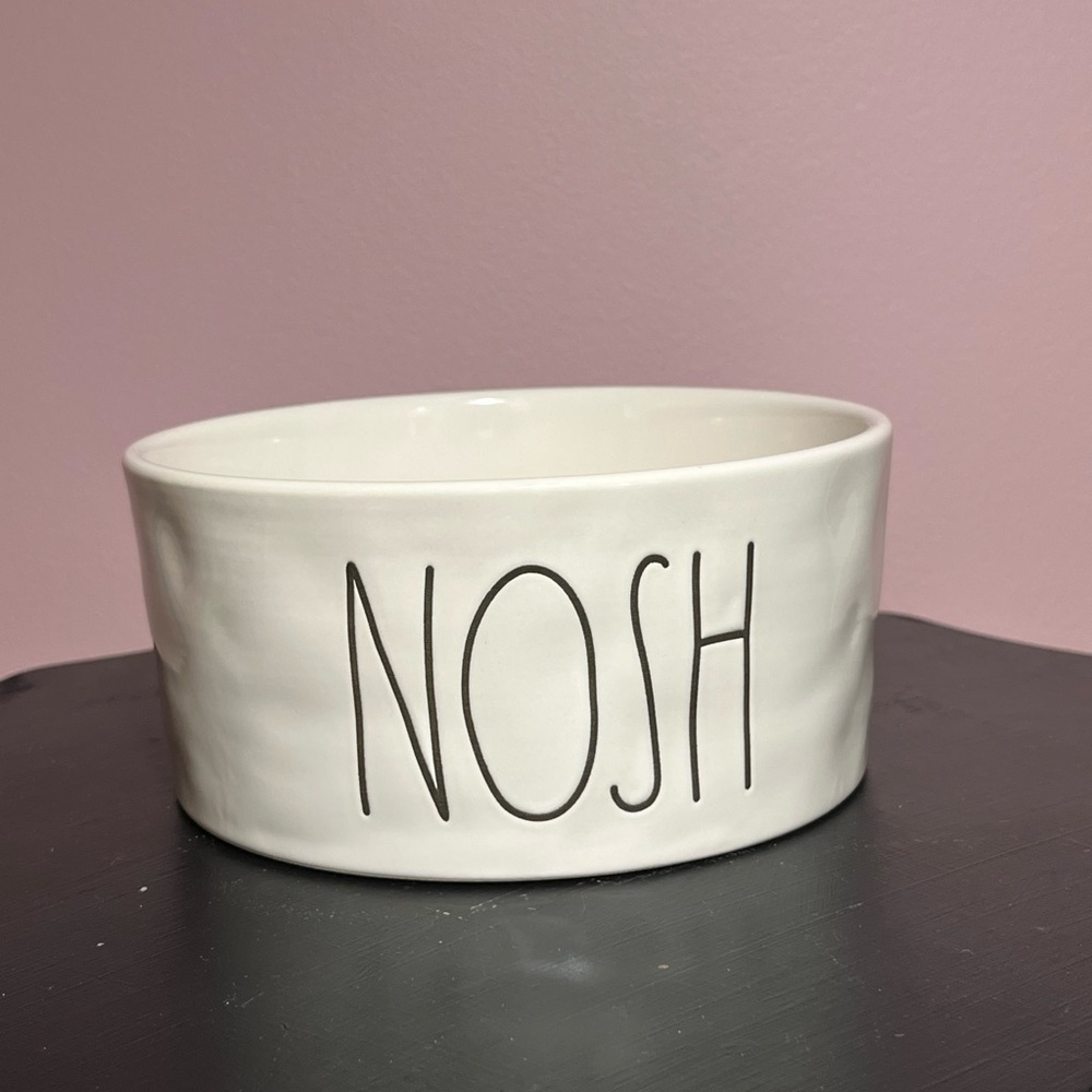 Rae dunn Cream Ceramic Bowl with 'NOSH' Text